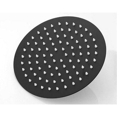 Round Shower Head 250mm Wide - Matt Black- (Sea)