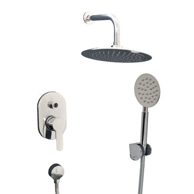Round Shower Set Thermostatic Concealed Round Mixer Head Chrome Valve Price Comparisons | Compare The Build