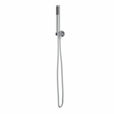 Round Shower Wall Elbow Outlet with Hose and Handset Chrome