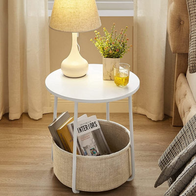 Side table with basket sales