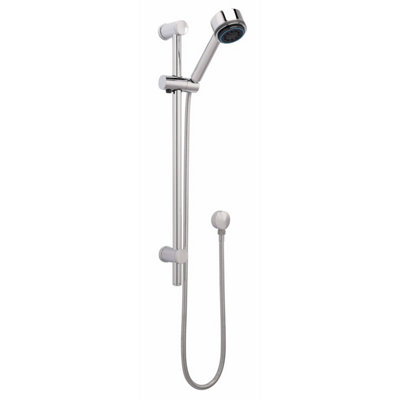 Round Slide Rail Shower Kit with Multi Function Head & Adjustable Brackets - Chrome - Balterley