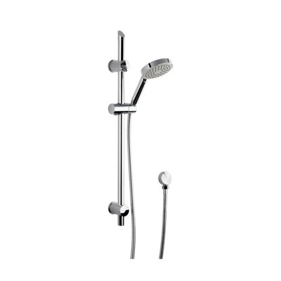 Round Slide Rail Shower Kit with Single Function Head & Outlet Elbow