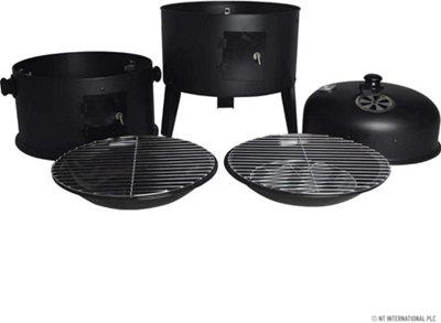 Round Smoker Bbq Charcoal Barbecue Grill Outdoor Garden Patio Party Cooker New - 4