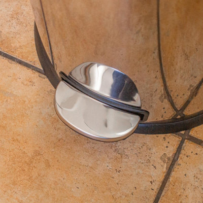 Round Stainless Steel Kitchen Pedal Bin - 30L - Chrome - 6