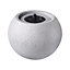 Round Stone Solar Water Feature / Fountain - Light Grey