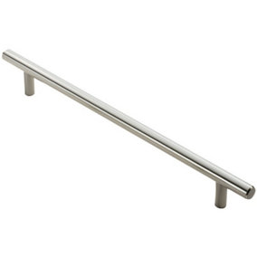 Round T Bar Cabinet Pull Handle 1020 x 12mm 960mm Fixing Centres Satin Nickel