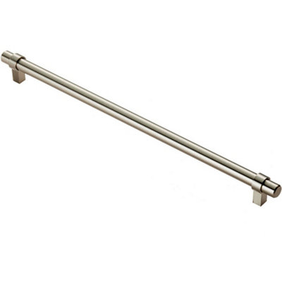 Round T Bar Pull Handle 360 x 14mm 320mm Fixing Centres Satin