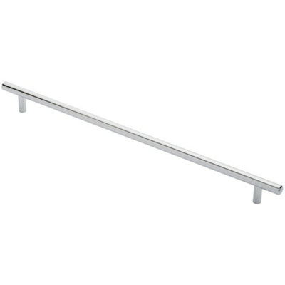 Round T Bar Cabinet Pull Handle 412 x 12mm 352mm Fixing Centres Chrome
