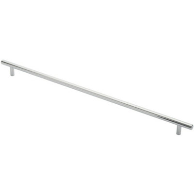 Round T Bar Cabinet Pull Handle 508 x 12mm 448mm Fixing Centres Chrome