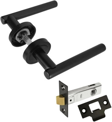 Round T-Bar Internal Door Handles Pair and Latch (63mm, 2.5