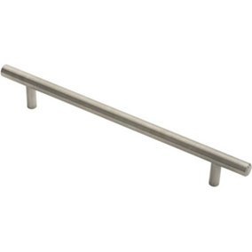 Round T Bar Pull Handle 210 x 10mm 160mm Fixing Centres Stainless Steel