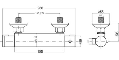 Round Thermostatic Bar Valve with Multi Function Handset Slide Rail Kit Shower Bundle - Chrome - Balterley