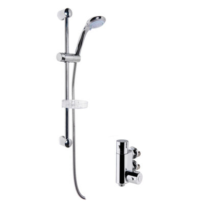 Round Thermostatic Vertical Bar Valve with Large Multi Function Handset ...