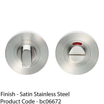 Round Thumbturn Door Lock and Coin Release With Indicator Satin ...