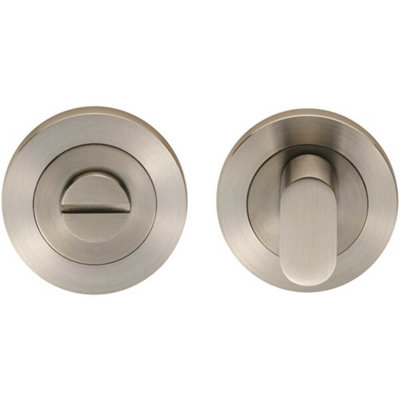 Round Thumbturn Lock and Release Concealed Fix Rose Satin Stainless Steel