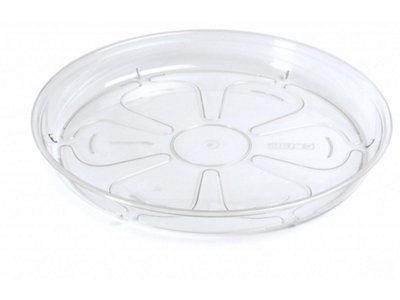 Round Transparent Plastic Plant Pot Saucers Water Trays  14cm
