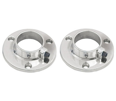 Round Tube Holder For Warobe Rail 25mm Chrome Set of 2 Price Comparisons | Compare The Build