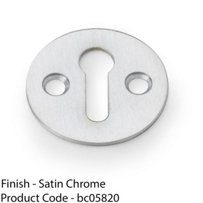 2x 35mm Victorian Round Brass Escutcheon Keyhole Plates – Swing Covered