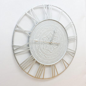 Round Wall Clock - L2 x W70 x H70 cm - White