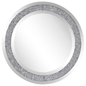 Round Wall Mirror 70 cm Silver ERBRAY