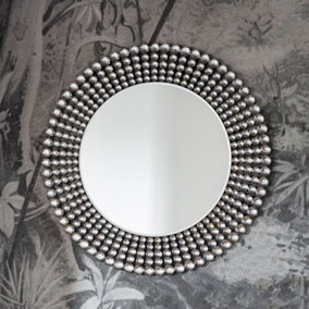 Round Wall Mirror With Jewels - SE Home