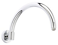 Round Wall Mount Curved Shower Arm - 303mm - Chrome - Balterley