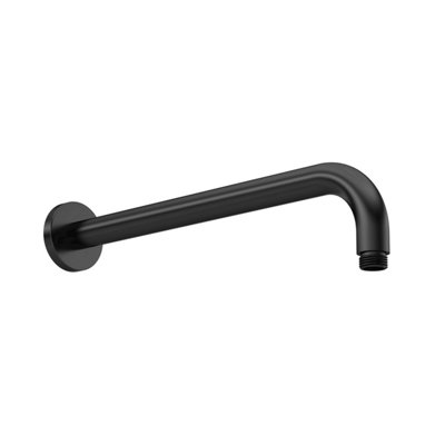 Round Wall Mount Shower Arm - 345mm - Matt Black - Balterley