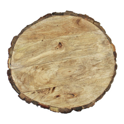 Round Wooden Bark Design Chopp