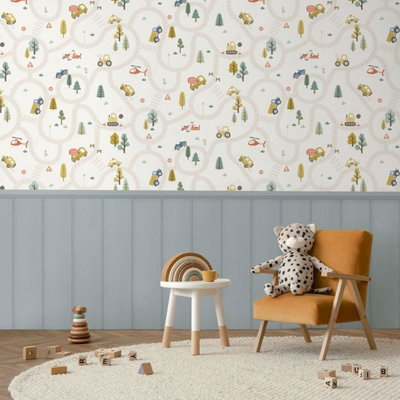 Roundabout Road Wallpaper Cream / Multi Holden 14080