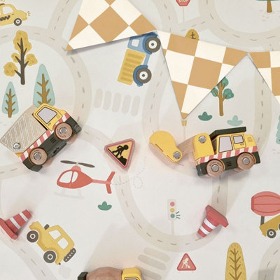 Roundabout Road Wallpaper Cream / Multi Holden 14080