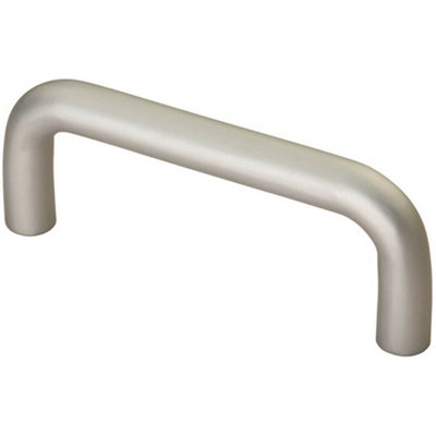 Rounded D Shaped Bar Handle 600mm x 19mm Diameter Satin Anodised Aluminium