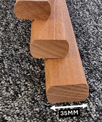 Rounded Hardwood Replacement Bench Slats Set - 2 Individual Slats of ...