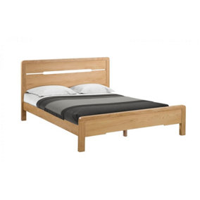 Rounded Oak Bed Frame - Double 4ft 6" (135cm)