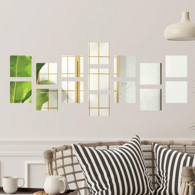 Rounded Square Removable Acrylic Mirror Art - 10cm / 3.9in  - 10 pcs Mirror Stickers Nursery Home Decoration Gift Ideas