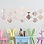 Rounded Square Removable Acrylic Mirror Art - 10cm / 3.9in  - 10 pcs Mirror Stickers Nursery Home Decoration Gift Ideas