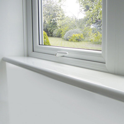 Rounded Window Sill Cover Board Plastic uPVC Window Cill Capping (L)5m (W)210mm (T)9mm