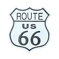 Route 66 Cast Iron Metal Sign Plaque Door Wall House USA America Highway