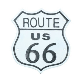 Route 66 Cast Iron Metal Sign Plaque Door Wall House USA America Highway