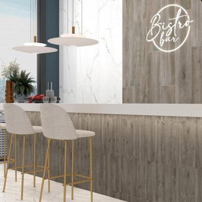 Roveria Brown Wood Porcelain Tile 15 x 90cm