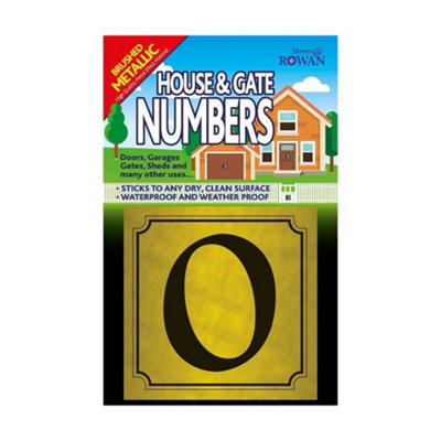 Rowan 0 House & Gate Number Gold/Black (One Size)
