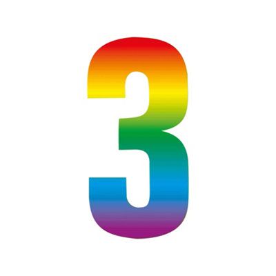 Rowan 3 Rainbow Bin Number (Pack of 2) Multicoloured (One Size)
