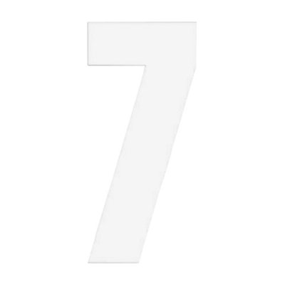 Rowan 7 Hi-Vis Bin Number (Pack of 2) White (One Size)