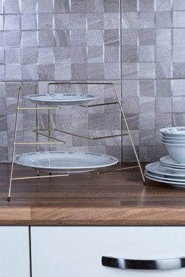 Rowan Gold Plated Corner Plate Rack