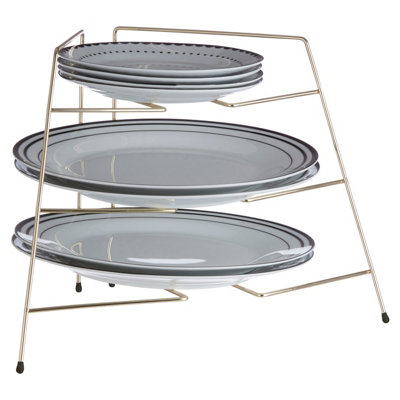 Rowan Gold Plated Corner Plate Rack