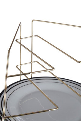Rowan Gold Plated Corner Plate Rack