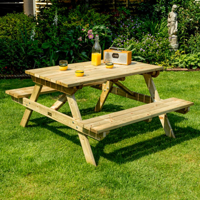 Rowlinson 1.2m Softwood 4 Seater Picnic Table