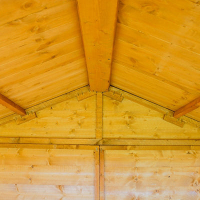 Rowlinson Eaton Garden Wooden Log Cabin Summer House Studio Retreat Storage 7x7