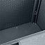Rowlinson Metal Deck Storage Box Chest Cabinet Anthracite Grey Rattan Effect