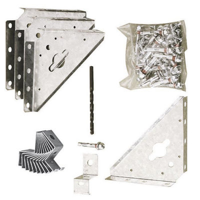 Rowlinson Metal Shed Anchor Kit Storage Building Concrete Slab Fixings