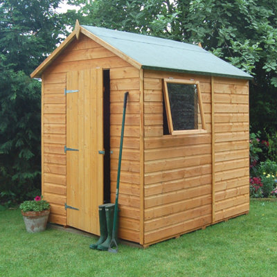 Rowlinson Premier Range 7x5 Wooden Garden Shed Storage Shiplap Apex Lockable